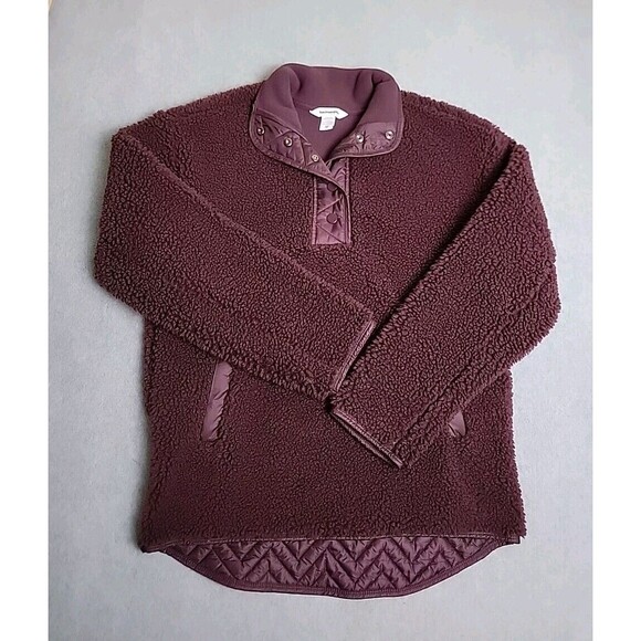 Athleta Fleece Pullover Womens XS Purple Fleece Deep Pile Outdoor Running Hiking - Picture 1 of 16